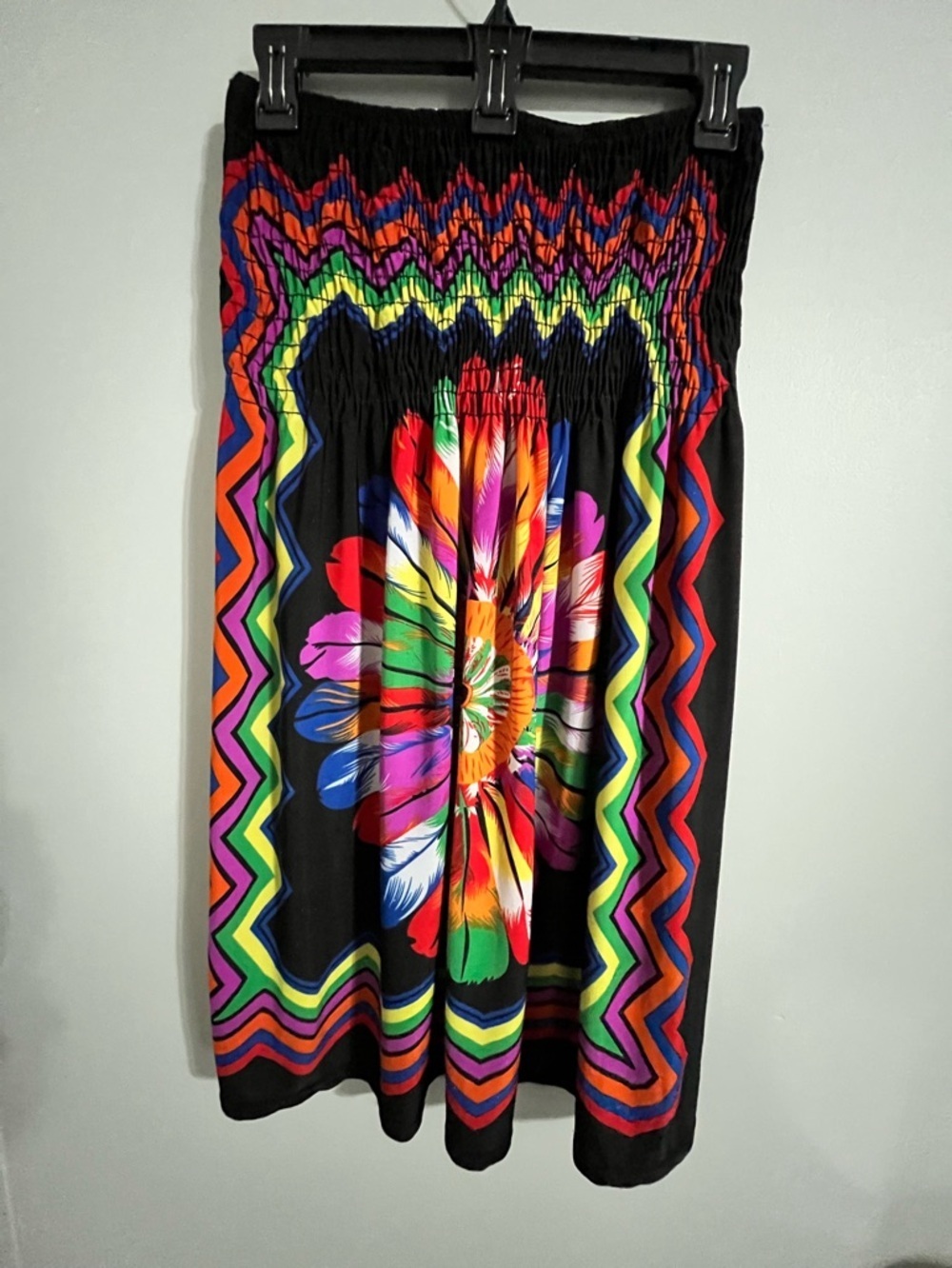 Black Multicolor Strapless Floral Sundress - Picture 10 of 10